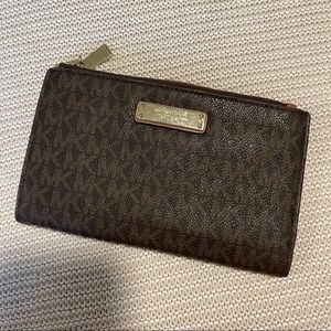 MK brown wallet clutch